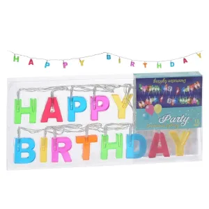 Happy Birthday Multicolour LED Battery Operated String Lights
