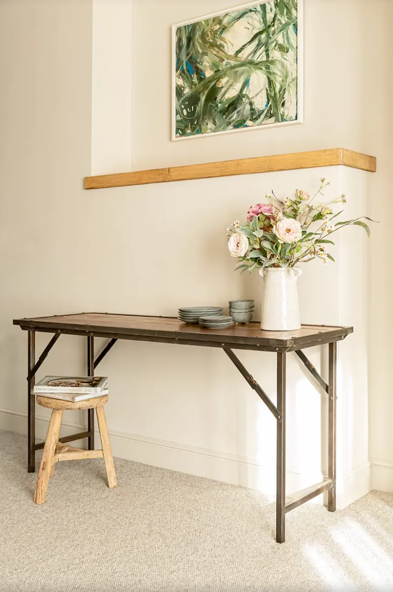 Honeybourne Iron & Wood Console Table - 154cm
