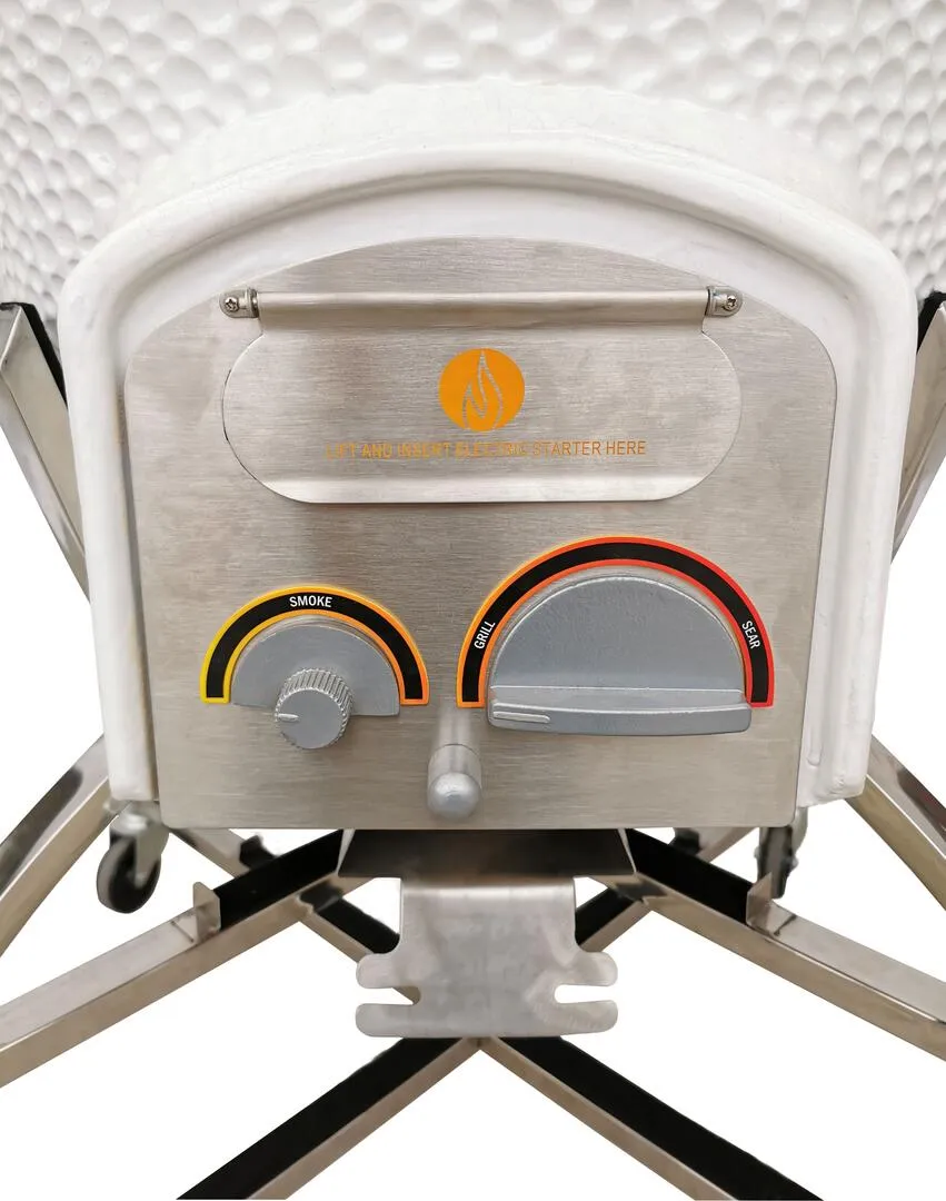 Icon Grills XD702 Maxis White Kamado Charcoal Grill CGXD702WMAXIS