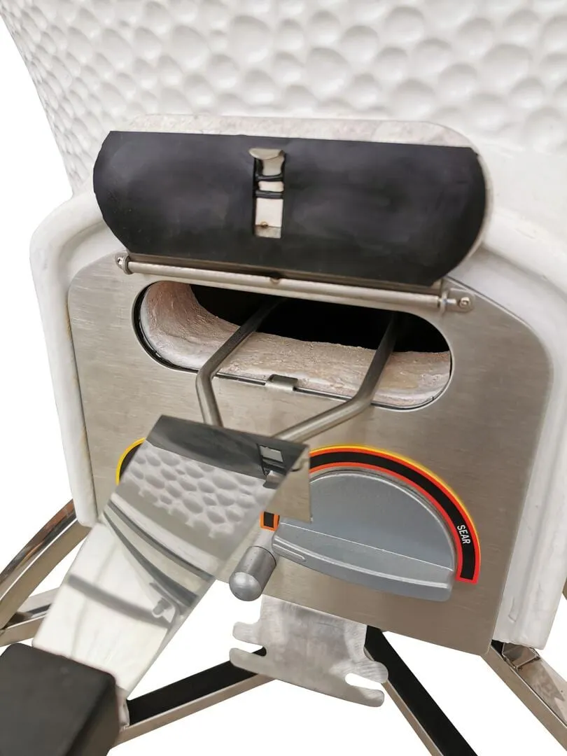 Icon Grills XD702 Maxis White Kamado Charcoal Grill CGXD702WMAXIS