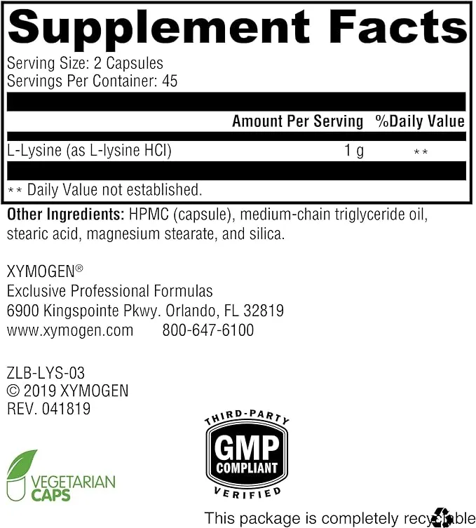 L-Lysine 90 count
