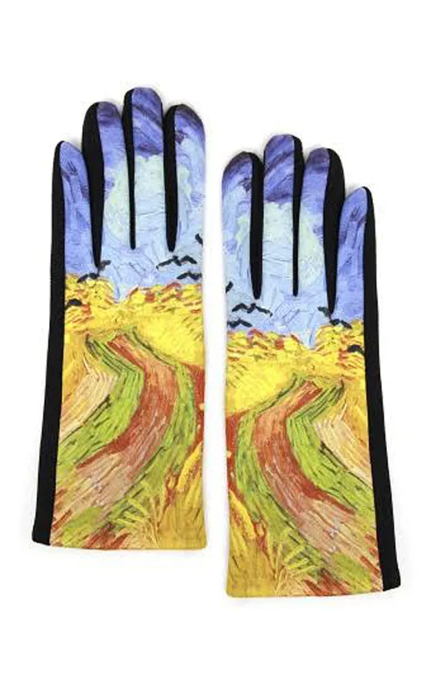 LOG160 Painting Inspired Pattern Screen Touch Gloves (12prs Pack)