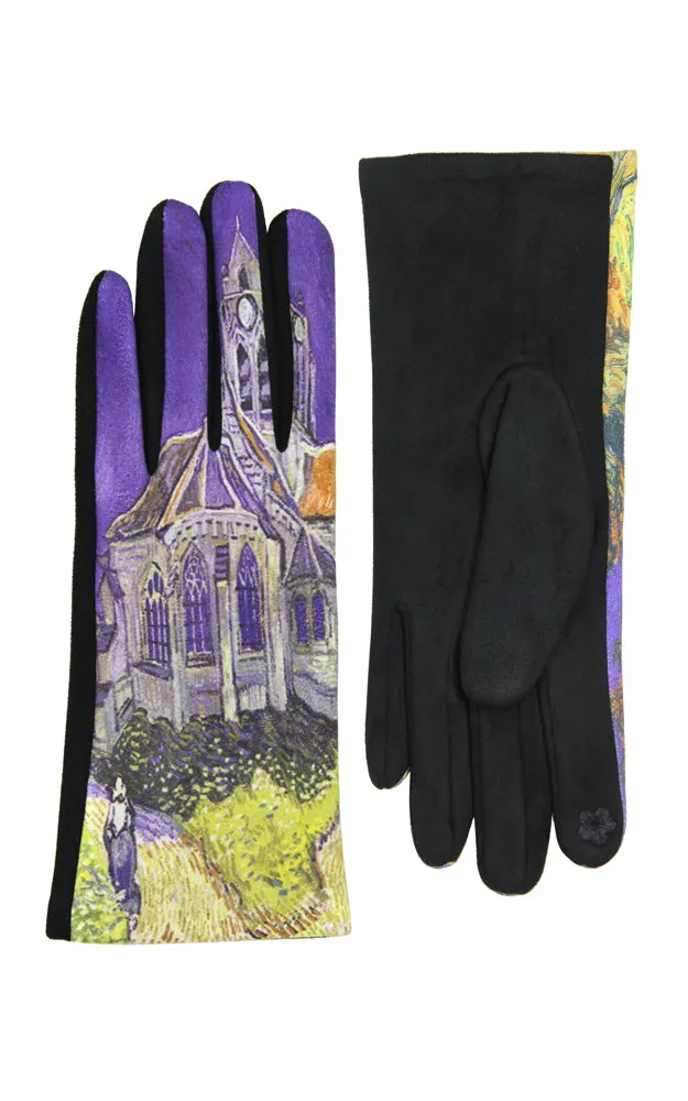 LOG160 Painting Inspired Pattern Screen Touch Gloves (12prs Pack)