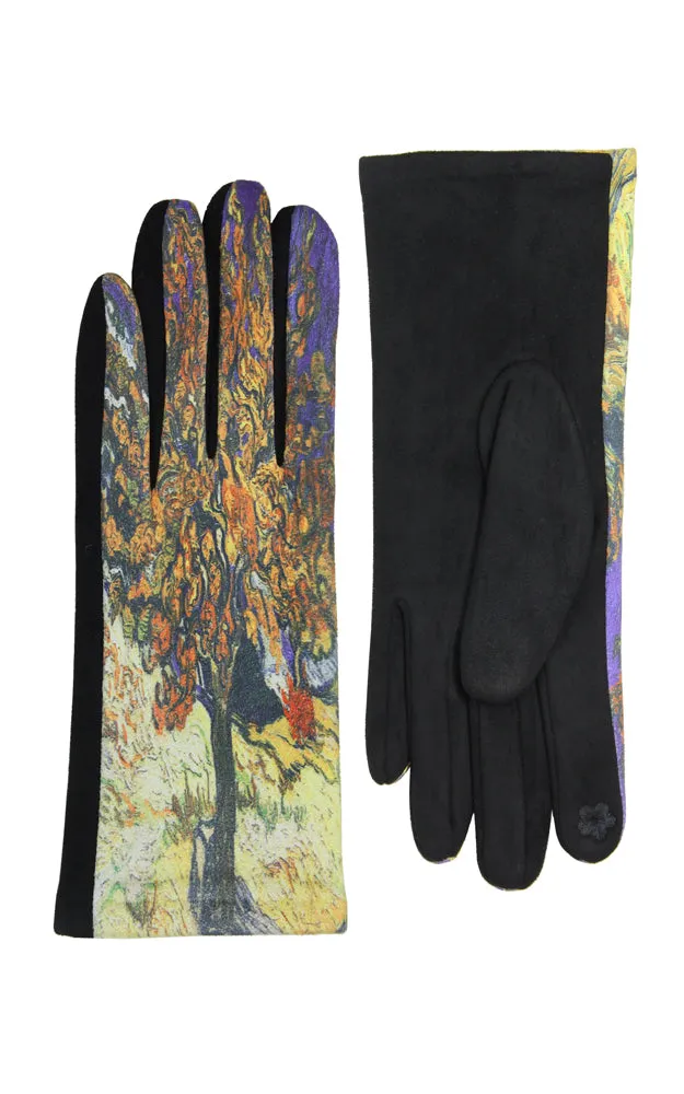 LOG160 Painting Inspired Pattern Screen Touch Gloves (12prs Pack)