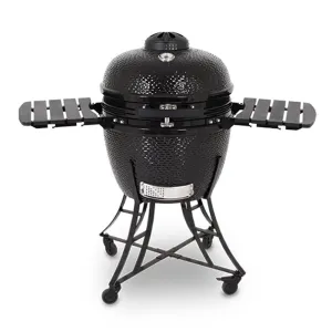 Louisiana Grills 24" Black Kamado Grill with Soft Hinge Gasket and Latch LGK24
