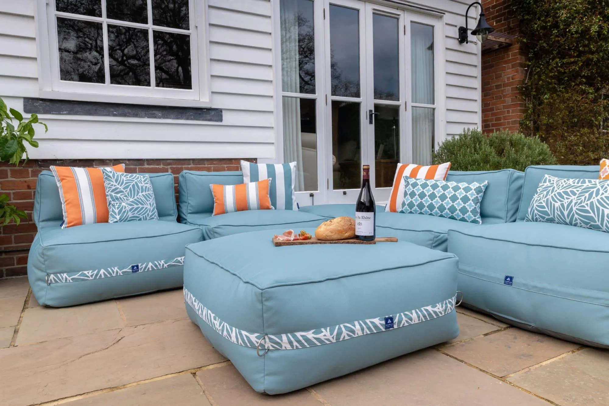 Luxury Cushion in Palm Ocean