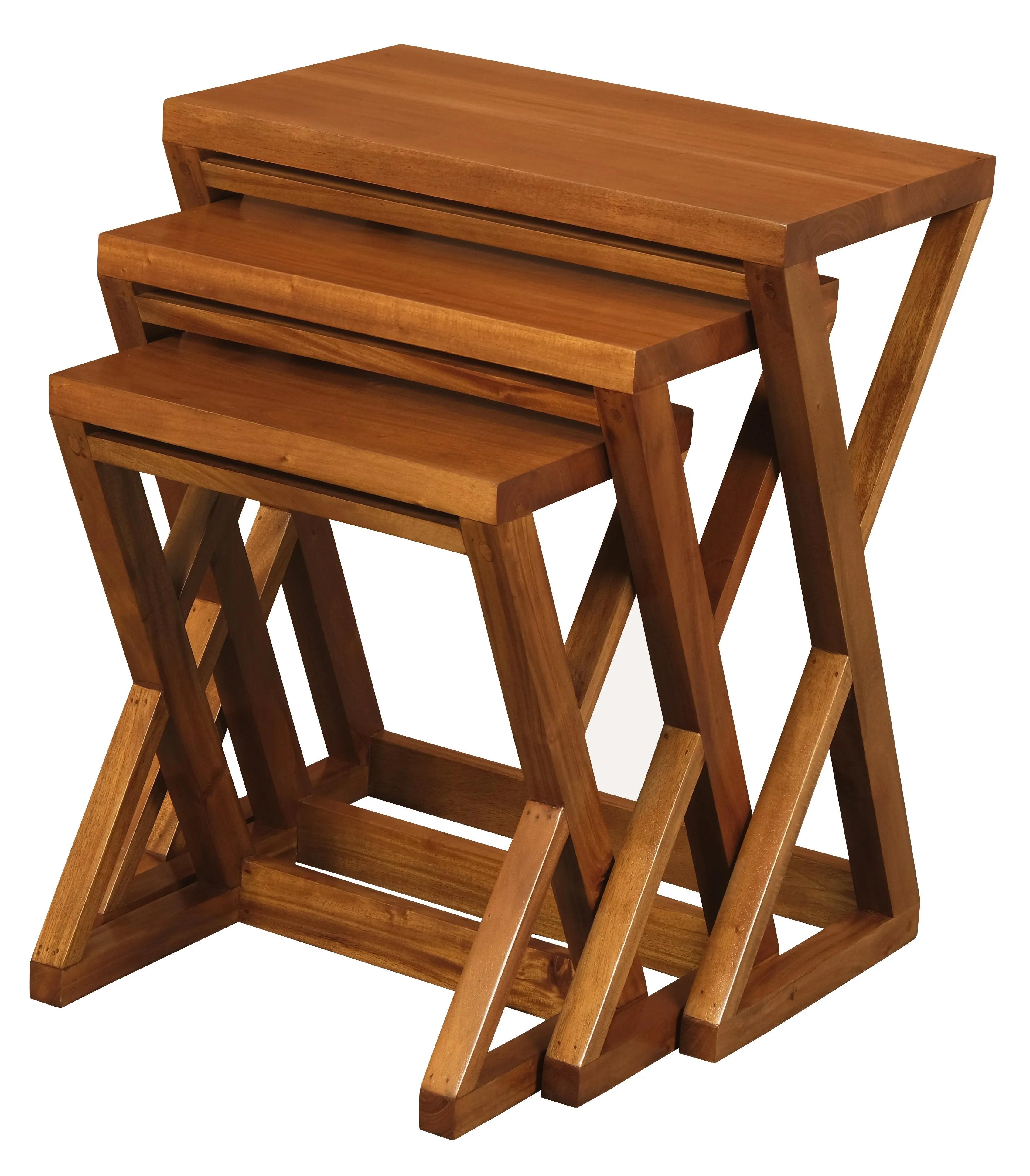 Manhattan Nesting Table - Set of 3 (Light Pecan)
