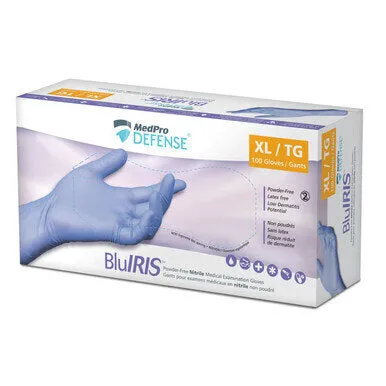 MedPro Defense BluIRIS Nitrile Powder-Free Exam Gloves