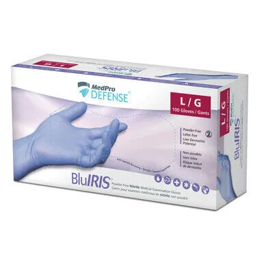 MedPro Defense BluIRIS Nitrile Powder-Free Exam Gloves