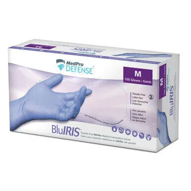 MedPro Defense BluIRIS Nitrile Powder-Free Exam Gloves
