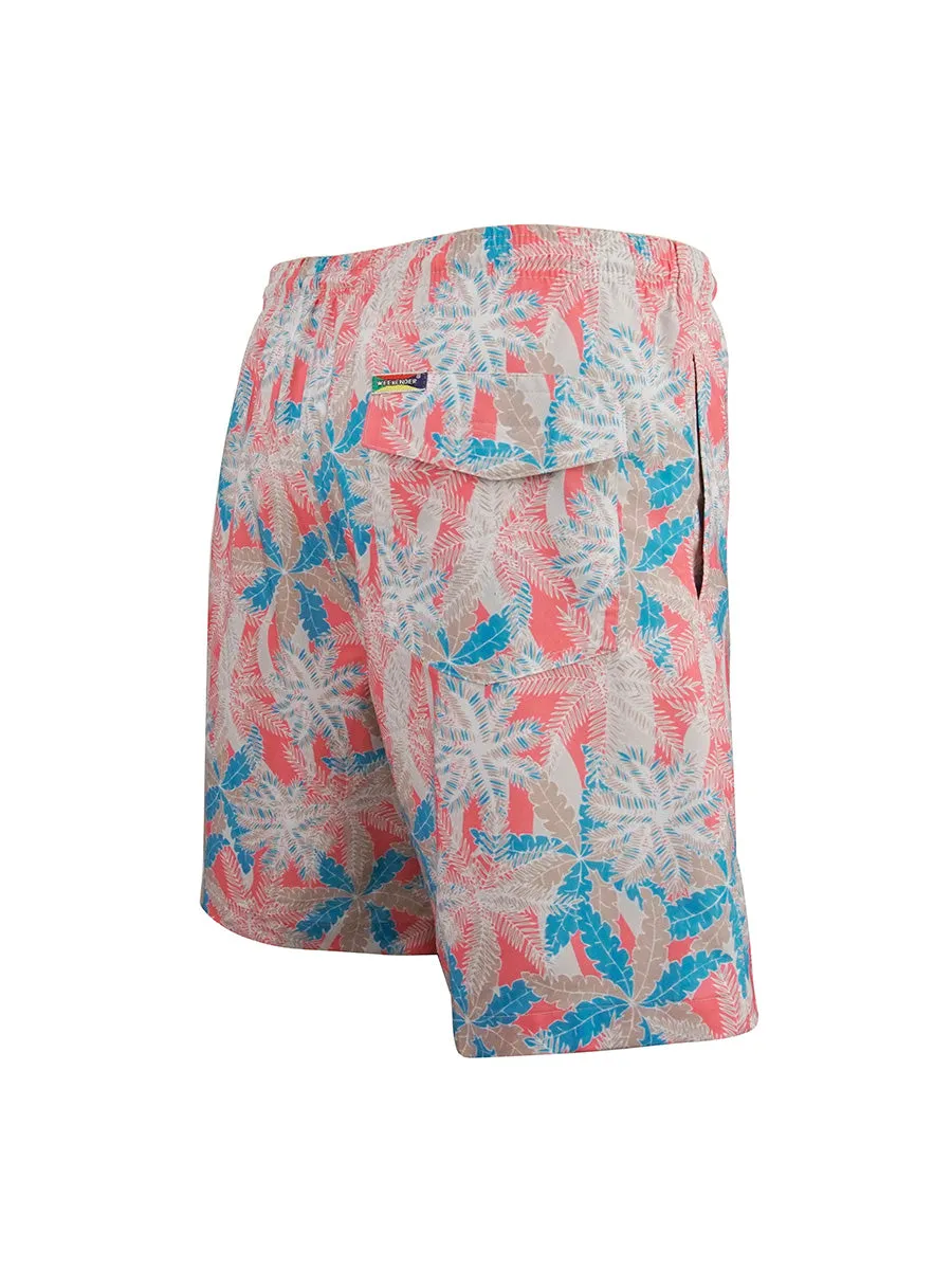 Men's Print Swim Trunk - Leaf Canopy
