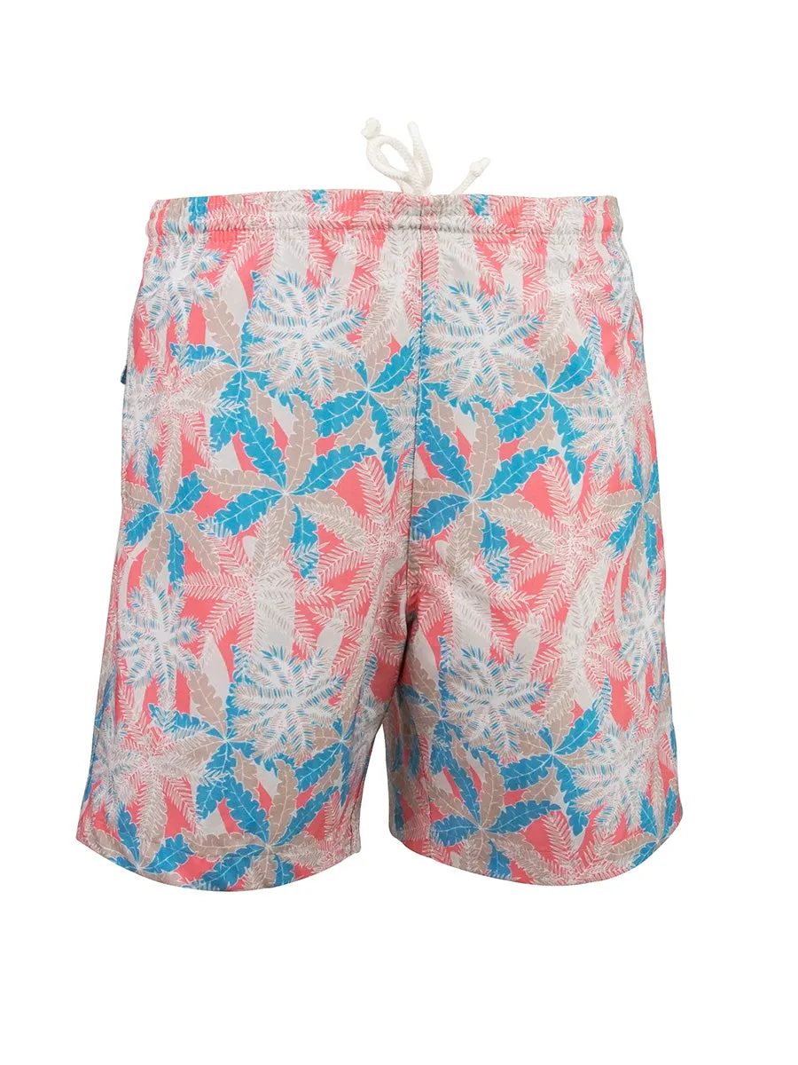 Men's Print Swim Trunk - Leaf Canopy