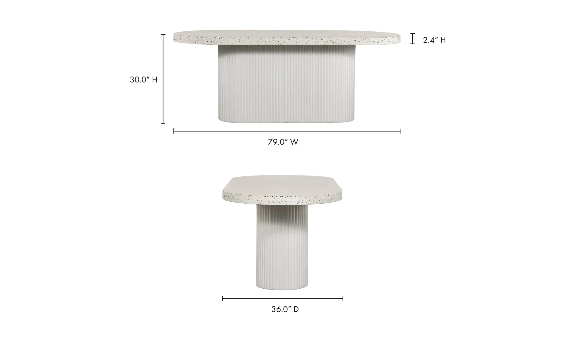 Moe's Home 79" Lyon Outdoor Dining Table