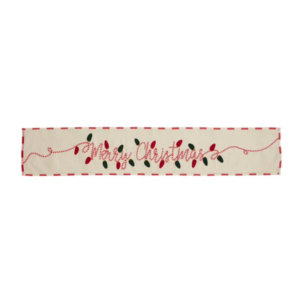 Mud Pie Light-Up Merry Christmas Runner
