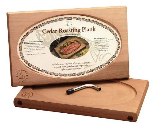 Nature&#39;s Cuisine NC001 Large Cedar Oven Roasting Plank with Wrench, 17 by 10-1/2-Inch