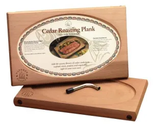 Nature&#39;s Cuisine NC001 Large Cedar Oven Roasting Plank with Wrench, 17 by 10-1/2-Inch