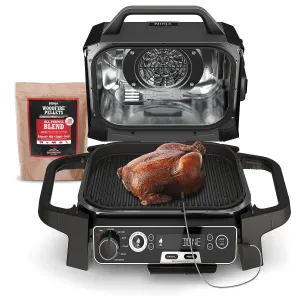Ninja Woodfire Pro Outdoor Grill and Smoker (Factory Refurbished) Bundle w/ Stand (New