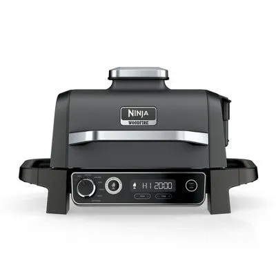 Open Box - Ninja OG701TGT 7-in-1 Master Woodfire Outdoor Grill and Smoker - Black