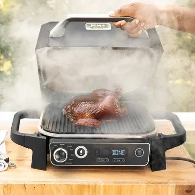 Open Box - Ninja OG701TGT 7-in-1 Master Woodfire Outdoor Grill and Smoker - Black