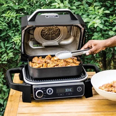 Open Box - Ninja OG701TGT 7-in-1 Master Woodfire Outdoor Grill and Smoker - Black