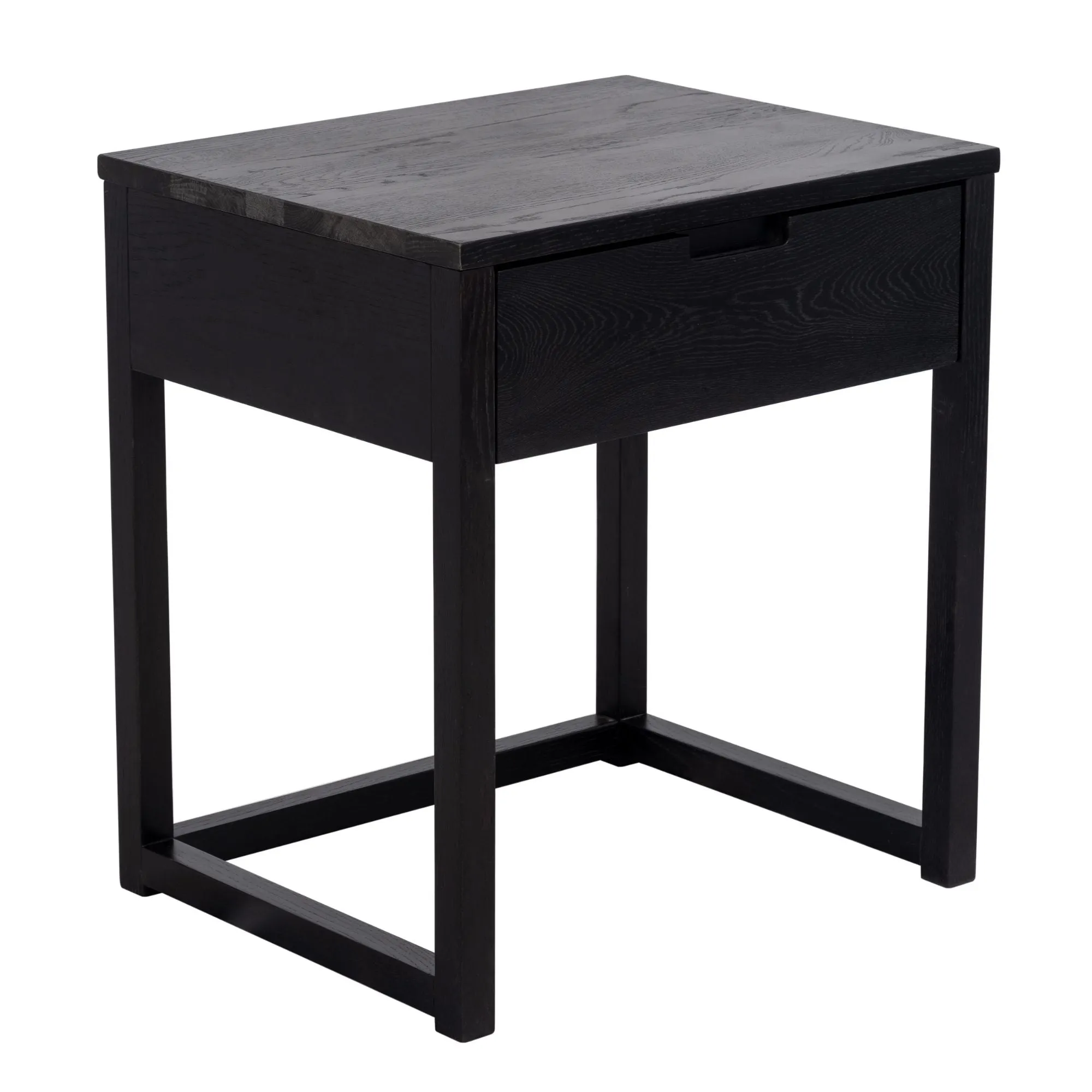 Oslo Black Oak Bedside Table