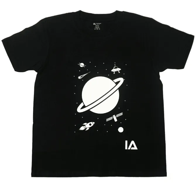 Outer Space Glow In The Dark Black T-shirt