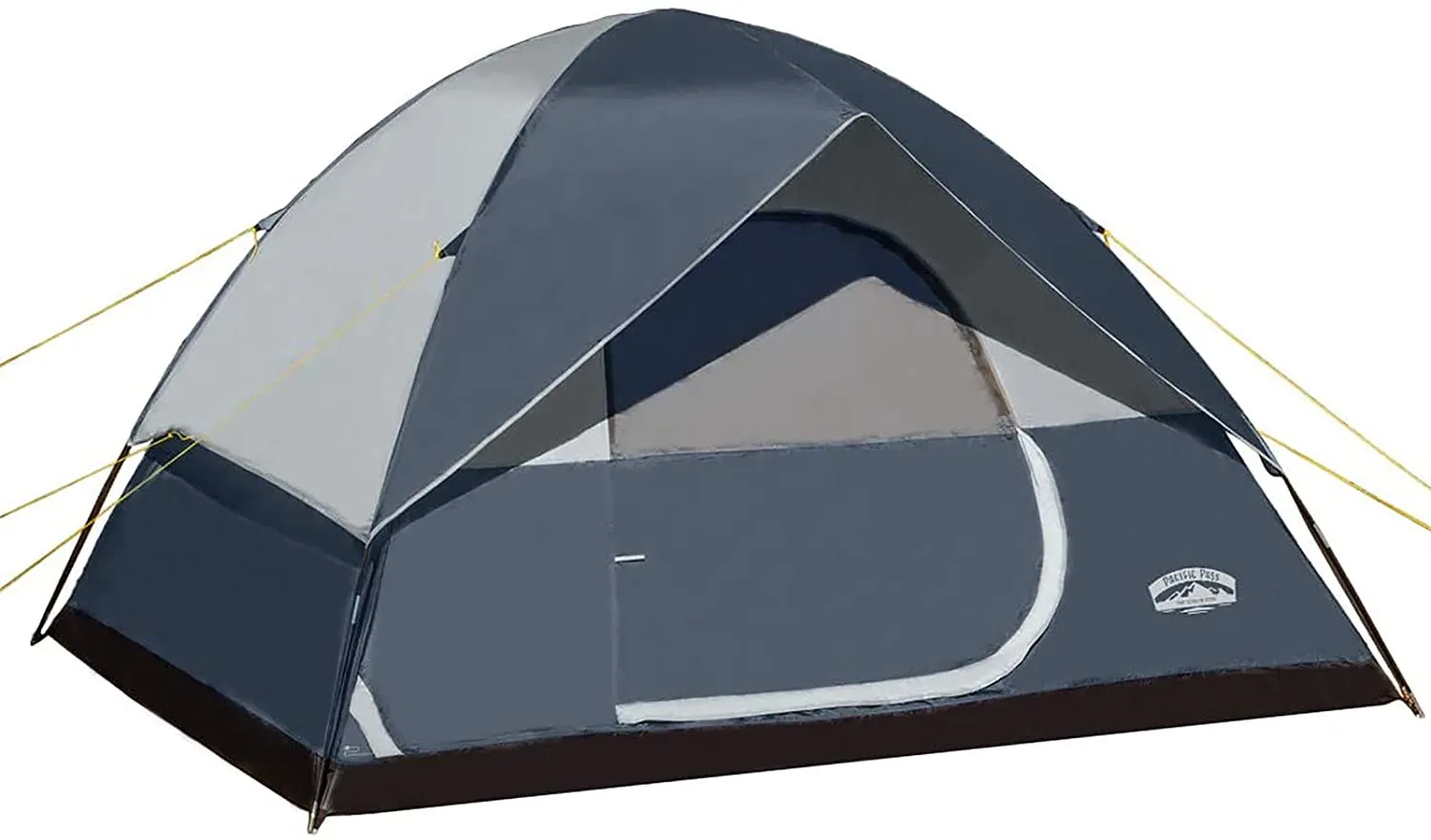 Pacific Pass Camping Tent 6 Person Family Dome Tent with Removable Rain Fly, Easy Setup for Camp Backpacking Hiking Outdoor , Navy Blue, 118.1X118.1X74.8 Inches