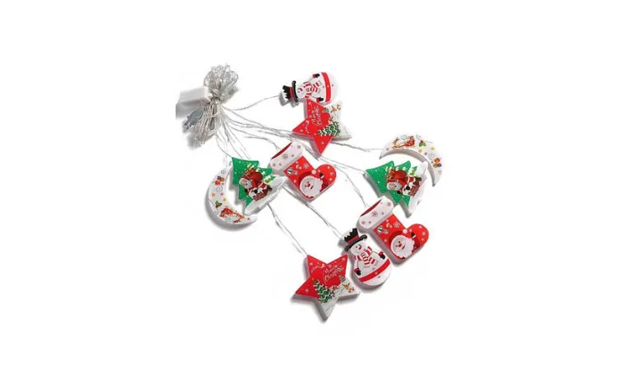 Painted Christmas Curtain Lights