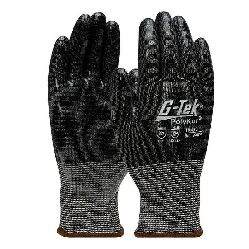 PIP G-Tek PolyKor Glove - Silicone Coated Grip 16-473 12 pairs