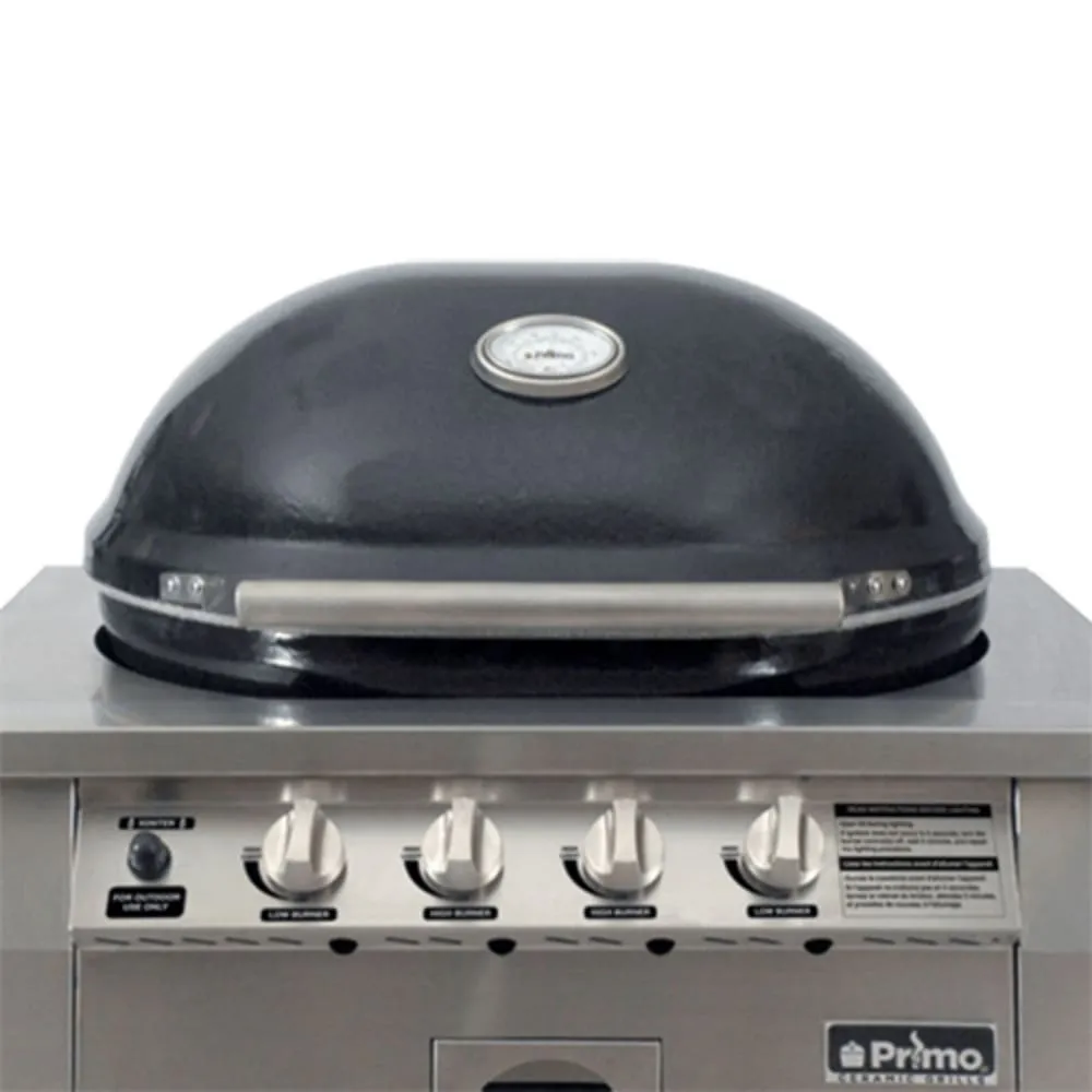 Primo PGGXLC Oval XL Mobile Gas Grill w/ (4) Burners - Ceramic Shell, Liquid Propane - PGGXLC