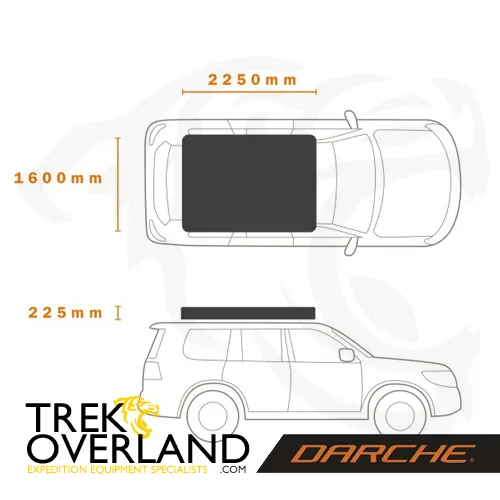 Ridgeback Highrize 1550 Hard Shell Roof Top Tent - Darche - T050801567