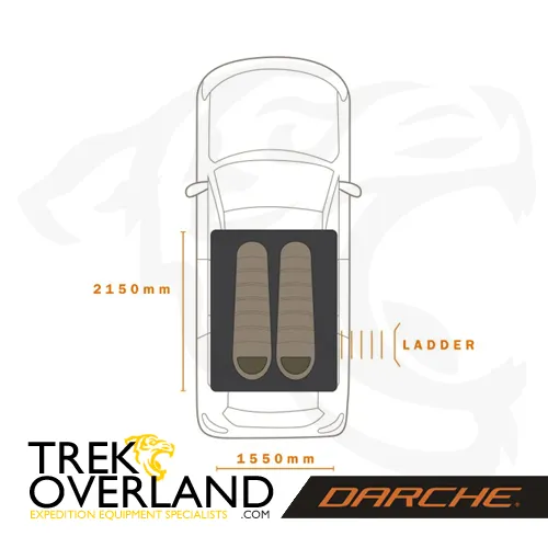 Ridgeback Highrize 1550 Hard Shell Roof Top Tent - Darche - T050801567