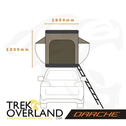 Ridgeback Highrize 1550 Hard Shell Roof Top Tent - Darche - T050801567