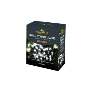 Rowan Bright Night 50 Bright White LED Battery Powered String Lights | 5m