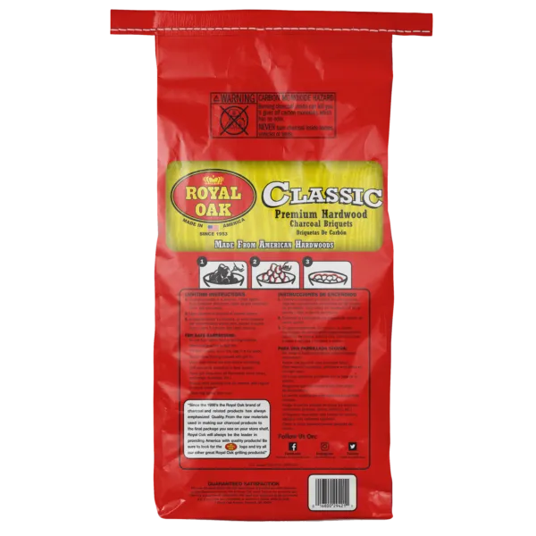 Royal Oak Classic Premium Hardwood Charcoal Briquet 12.9 lb Bag