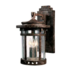Santa Barbara DC 16 In. 3 Lights Outdoor Wall Light Bronze Finish