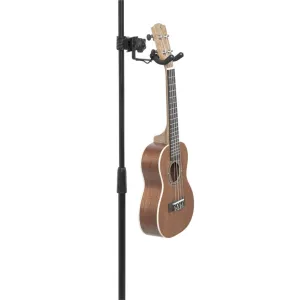 SCL-VH Ukulele Holder clamps to your Table, Music stand or Mic stand: Safety, Convienence, Space Saving