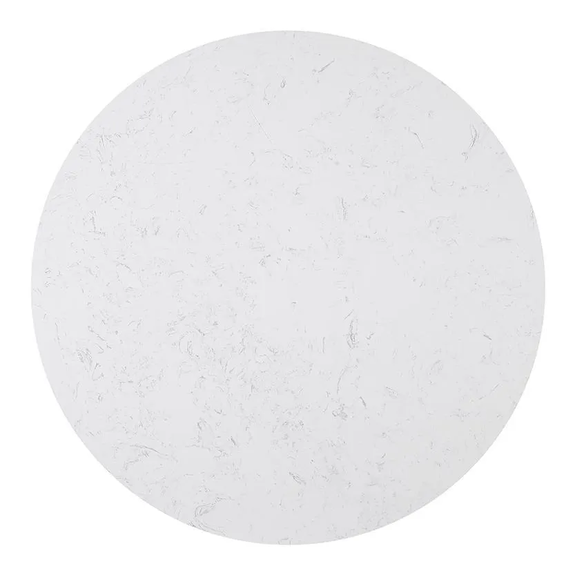 Sherry - Round Marble Top Dining Table - Rustic Espresso