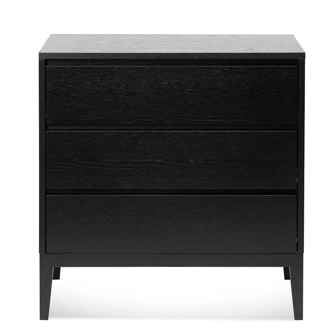 Socorro 3 Drawers Dresser Unit - Black Oak