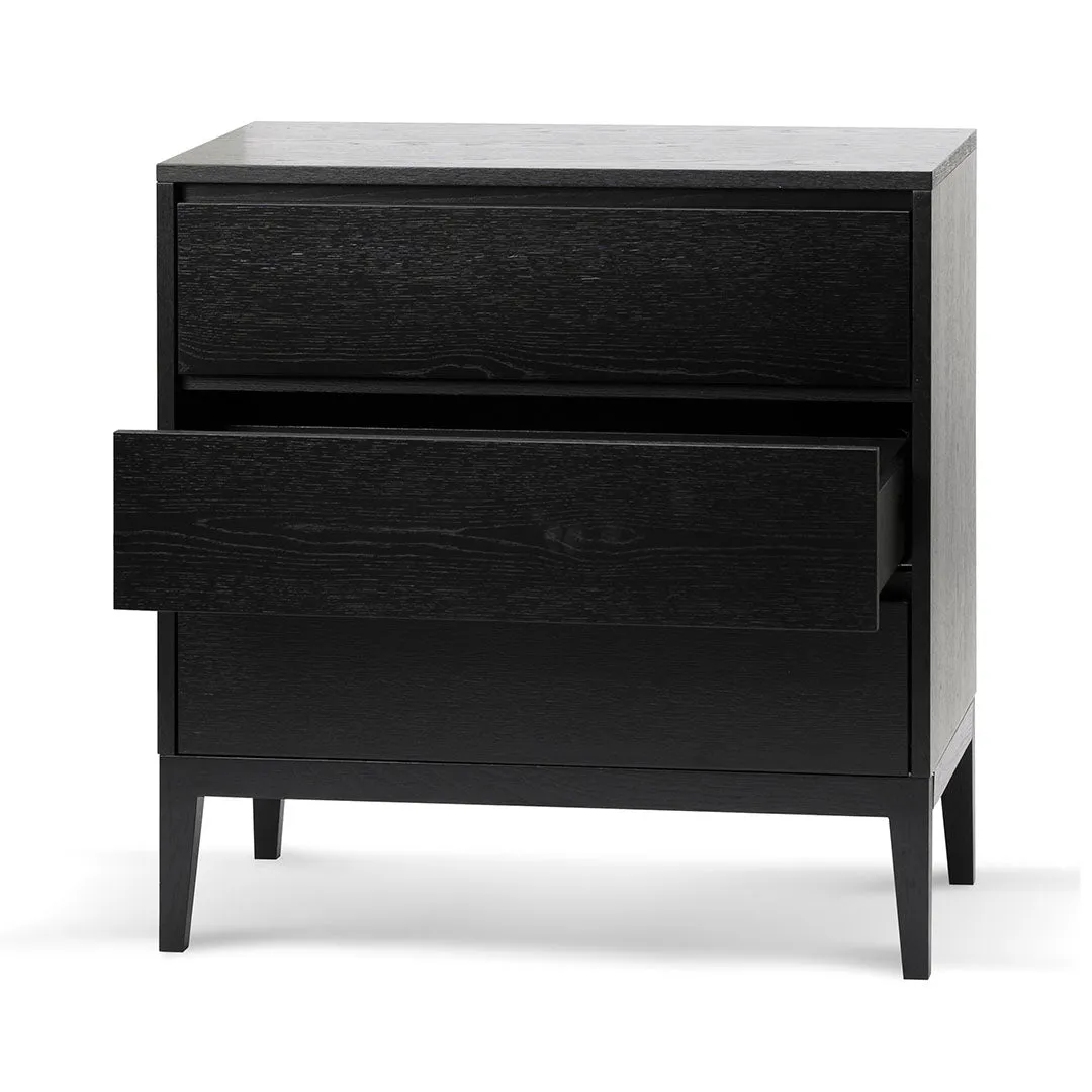 Socorro 3 Drawers Dresser Unit - Black Oak