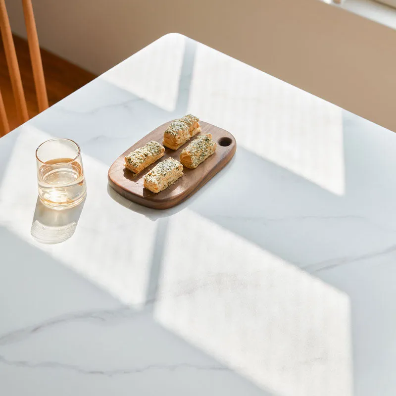Solid Wood and Slate Dining Table