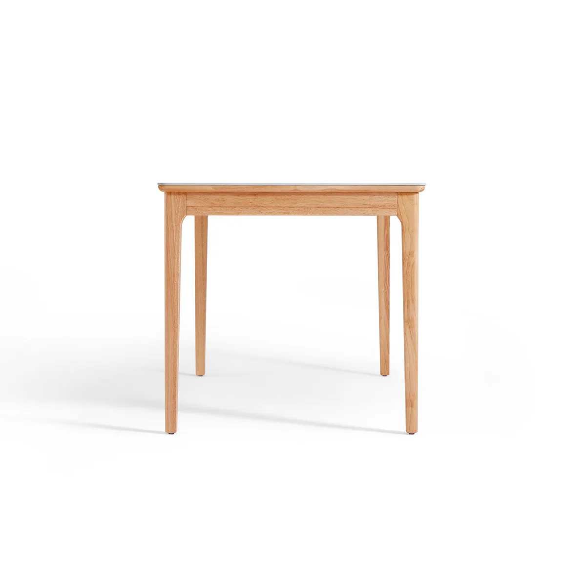 Solid Wood and Slate Dining Table