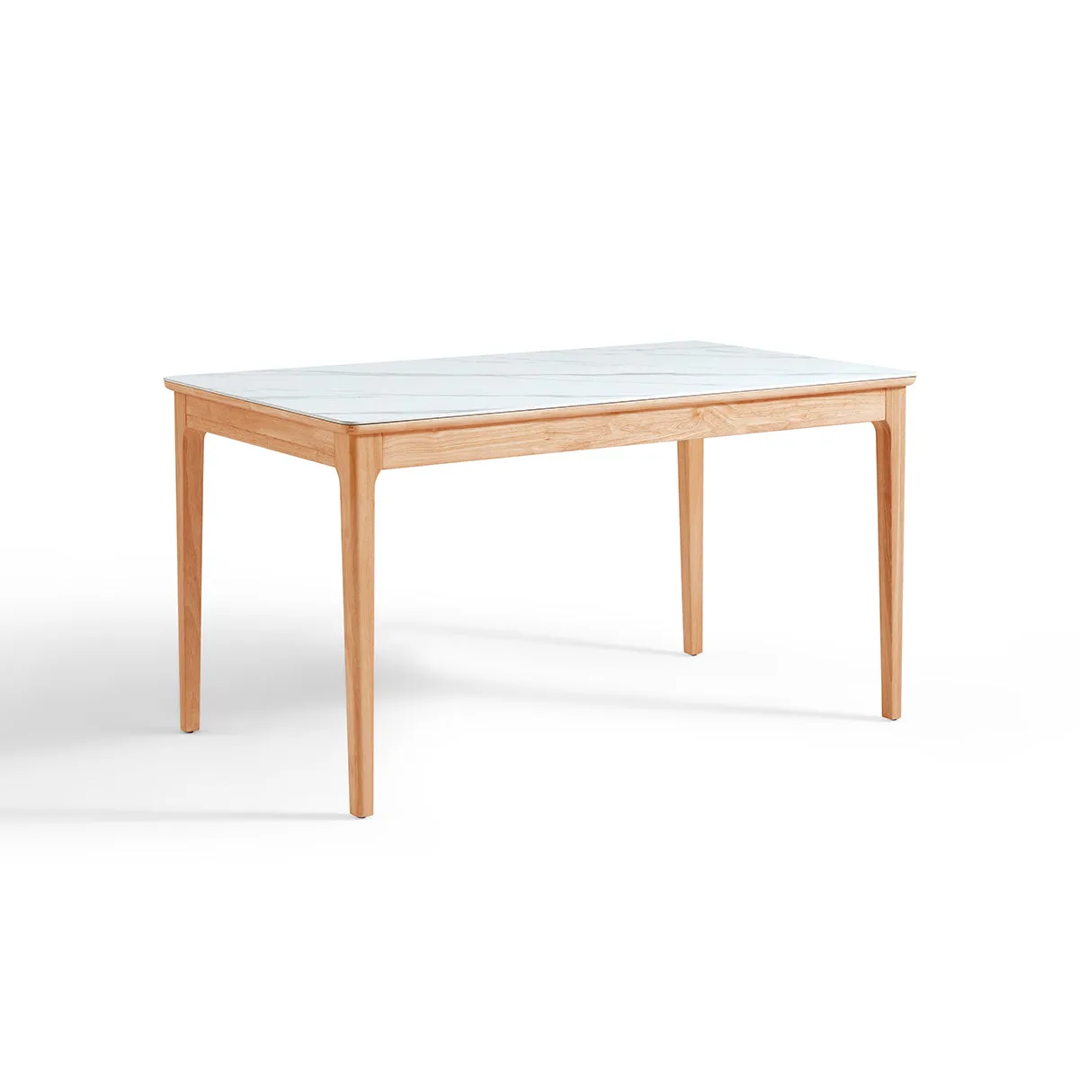 Solid Wood and Slate Dining Table