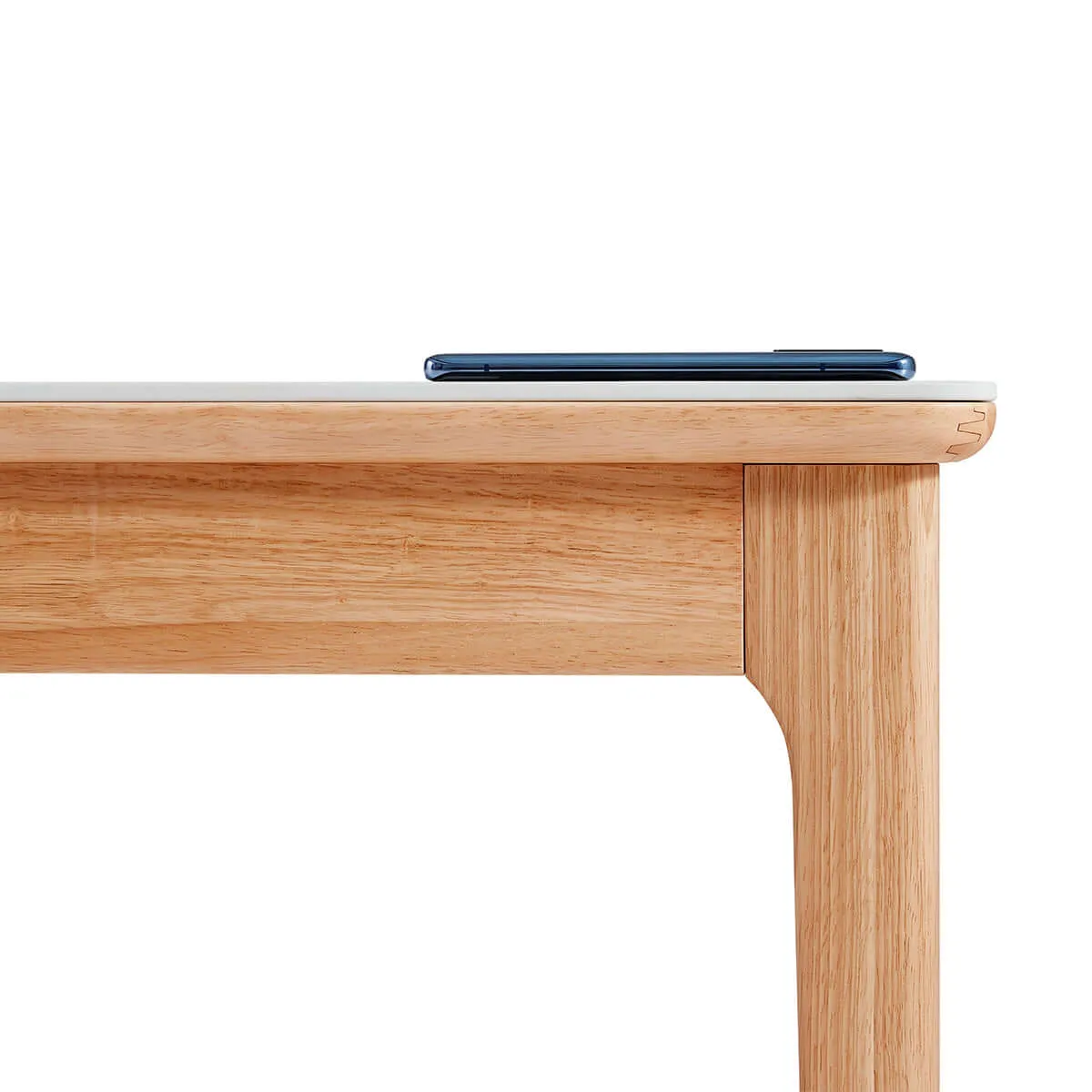 Solid Wood and Slate Dining Table