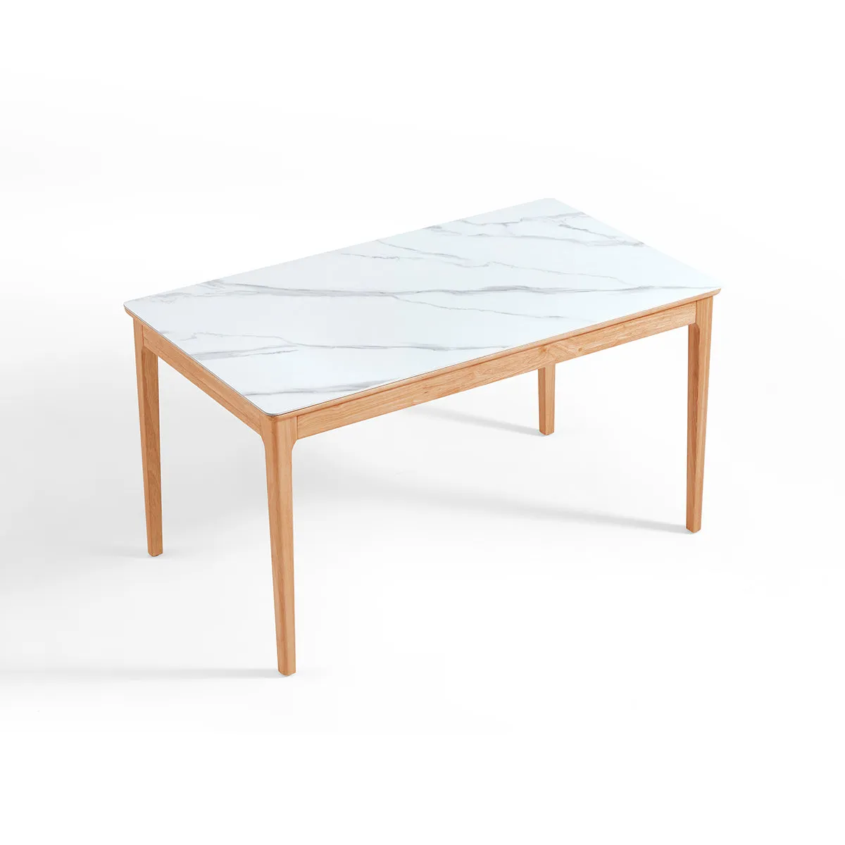 Solid Wood and Slate Dining Table