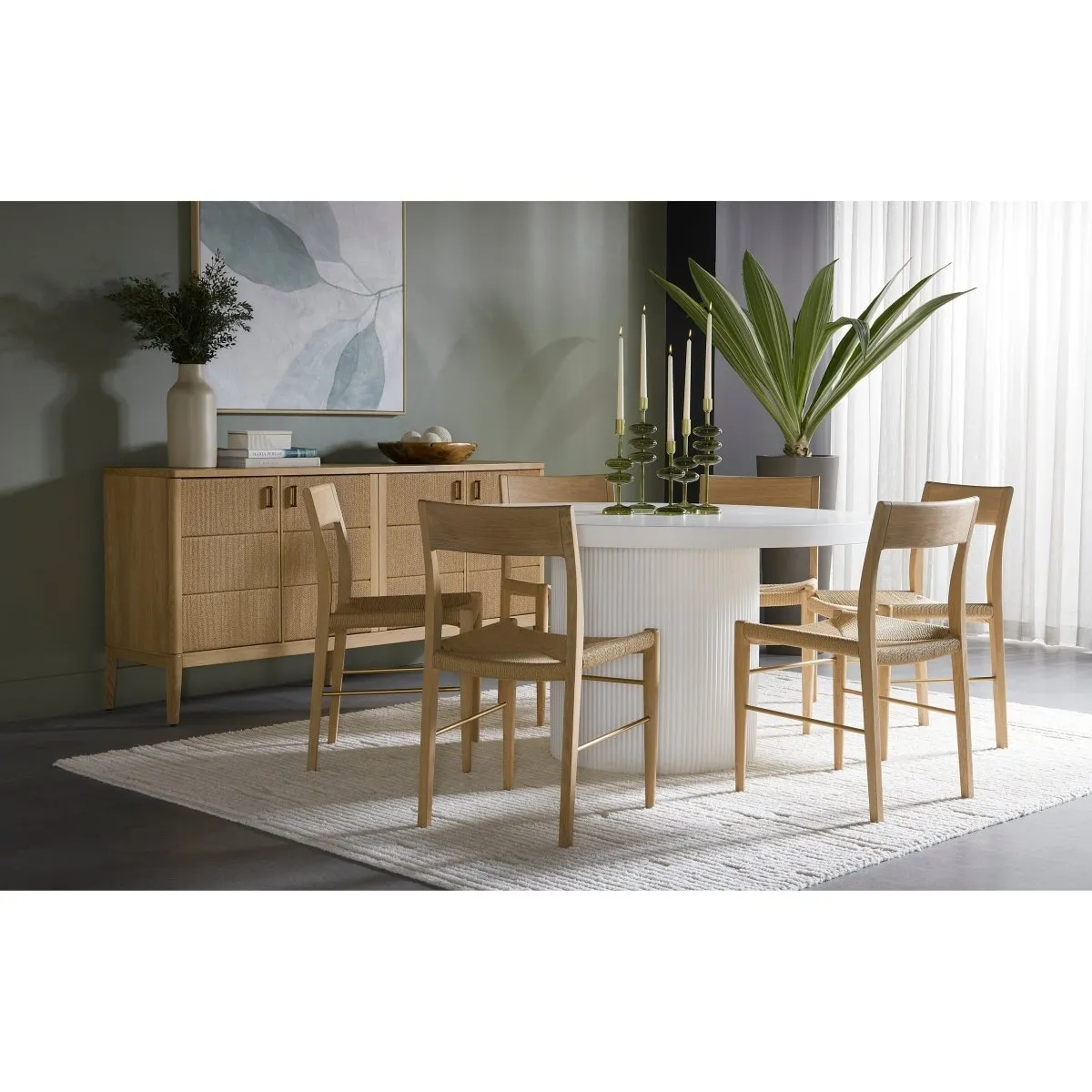 Sunpan Nicolette Dining Table - White - 55"