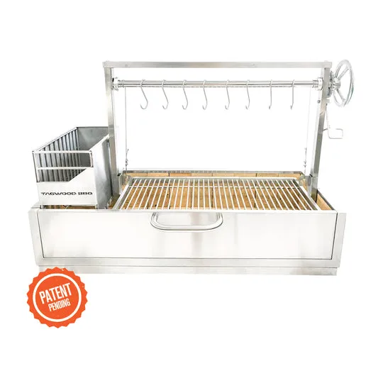 Tagwood BBQ XL Built-In Argentine Santa Maria Wood Fire & Charcoal Grill - BBQ25SS