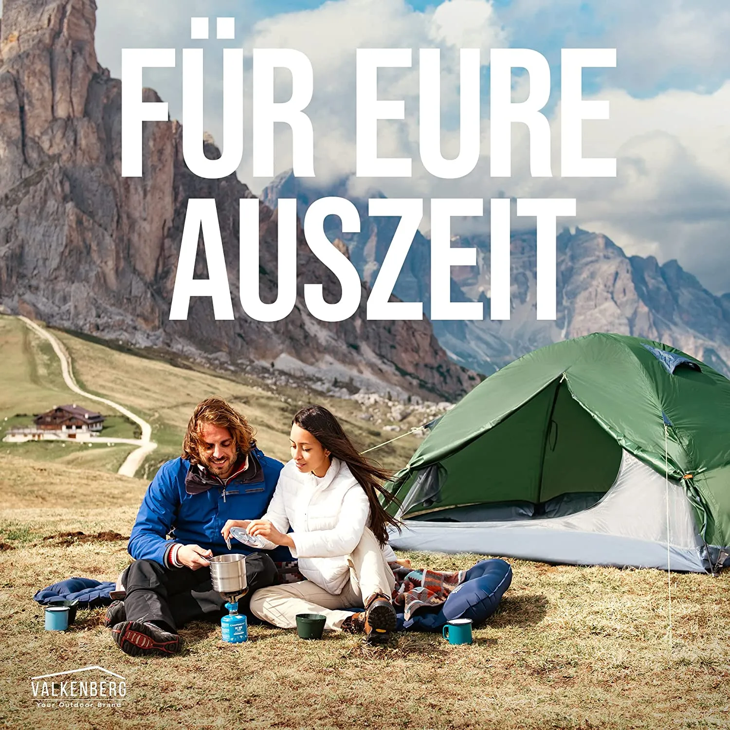 VALKENBERG Tent 1-2 Person - Ideal 1-2 Man Tent - Small Pack Size & Ultralight - Trekking Tent - Ideal as a Festival Tent, Trekking Tent or Fishing Tent - Outdoor Tent