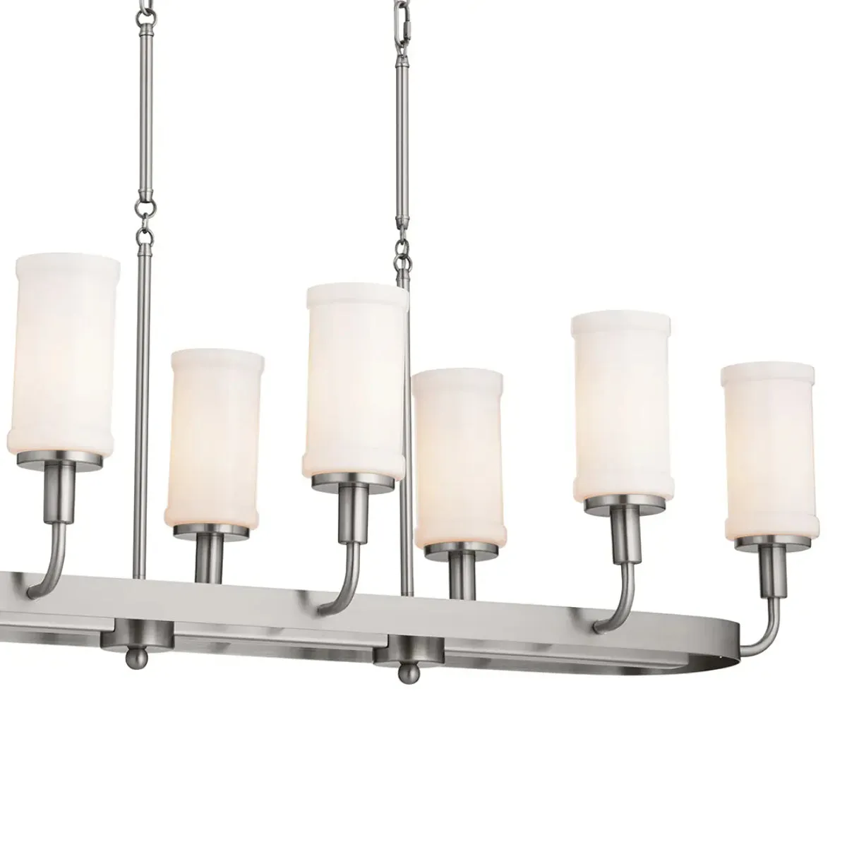Vetivene 47" 8-Light Linear Chandelier, Classic Pewter Finish