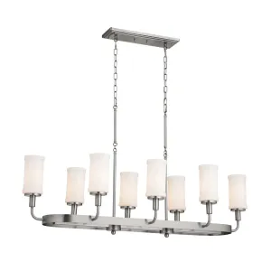 Vetivene 47" 8-Light Linear Chandelier, Classic Pewter Finish